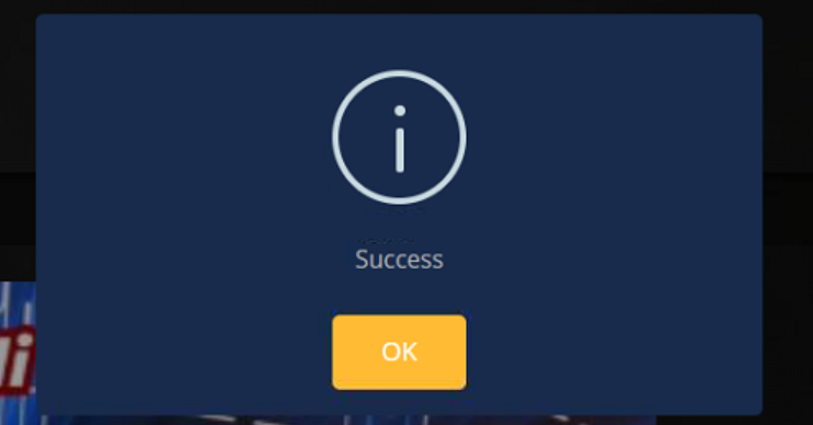 Notifikasi success top up